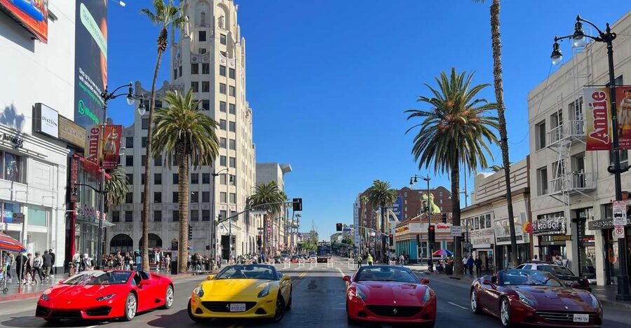 20 Min Lamborghini tour in Hollywood (Drive or be driven) - Where you meet: Hollywood & Highland, next to Harley-Davidson