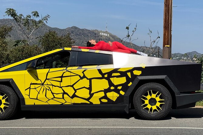 30-Minute Driving Tour: Explore Los Angeles in a Cybertruck - Stop 1: Hollywood Walk of Fame views from the road
