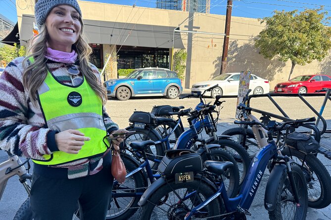 Best of Downtown Los Angeles by Luxury E-Bike - LA River Bridges 101: Red Car Pedestrian Bridge to the orange Taylor Yard crossing