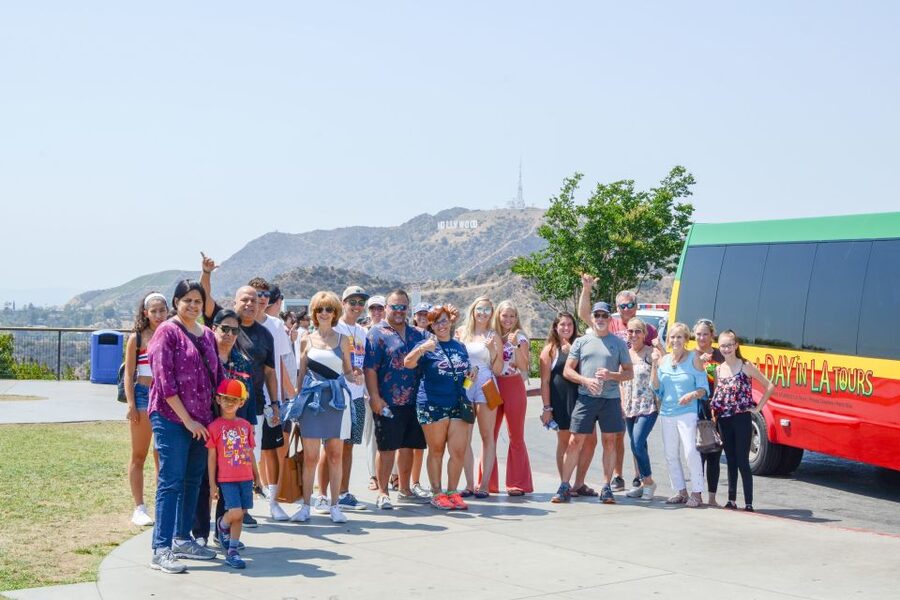 Full-Day City Tour of LA, Hollywood, Beverly Hills & Beaches - Sunset Strip from the bus: iconic Hollywood without the headache
