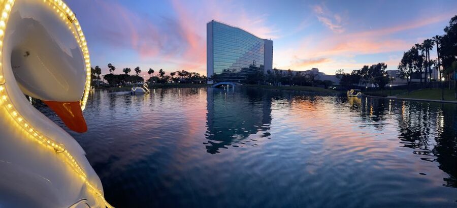 Long Beach: Swan Boat Rental at Rainbow Lagoon - Whale mural viewing: seeing Long Beach’s icon from water level