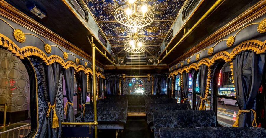 Los Angeles: #1 Trolley Bus Hollywood Sightseeing Tour - Stepping aboard the Parlor Car trolley in Hollywood