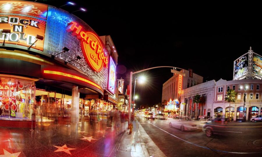 Los Angeles: Meal at the Hard Rock Cafe Hollywood - Hard Rock Cafe Hollywood Blvd: what 90 minutes is really like
