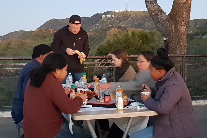 Mini-Car Sunrise Tour in Hollywood with Breakfast - Driving up through big LA park views before the main sunrise stop
