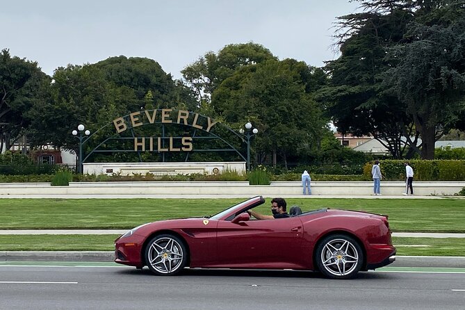 Private Ferrari California T Drive from Hollywood to Sunset Plaza - Up to Sunset Plaza: Wahlburger, Petit Four, and Movie-Set Vibes