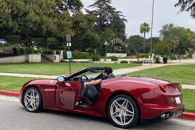 Private Ferrari California T Drive from Hollywood to Sunset Plaza - Co-Pilot, Insurance, and the Video/Photo Extras