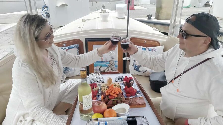 Romantic Boat Cruise with Wine & Cheese or Surprise Dinner - Wine and cheese or surprise dinner: how to choose