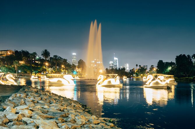 Swan Boat Night Ride at Echo Park Lake - Why Echo Park swans at night feel like a Los Angeles date movie