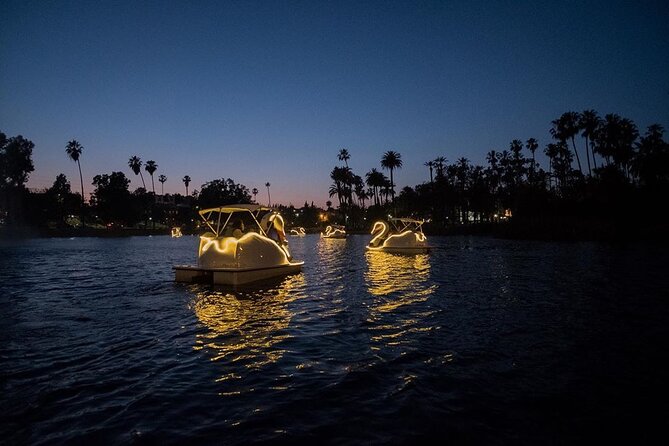 Swan Boat Night Ride at Echo Park Lake - Swan boat basics: how the pedal setup and safety work on the lake